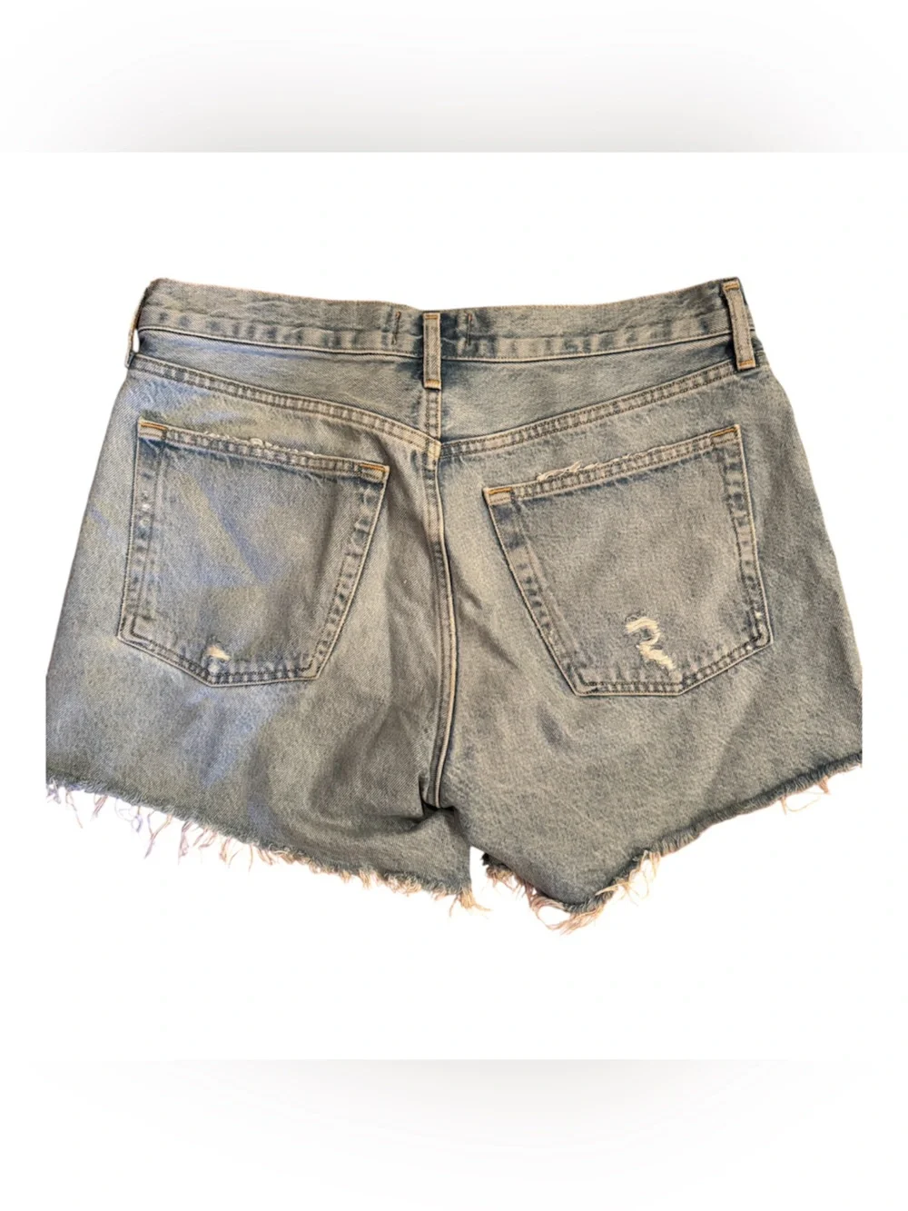 AGOLDE Parker Vintage Cutoff Denim Shorts – Size 29, Light Wash, Distressed EUC - Picture 6 of 6